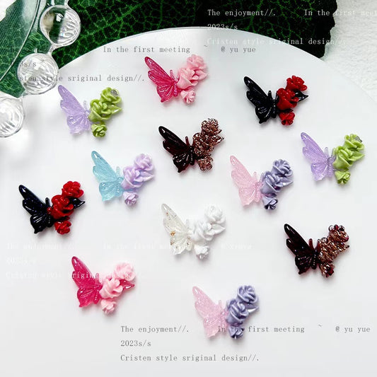 Colorful Butterfly Nail Charm